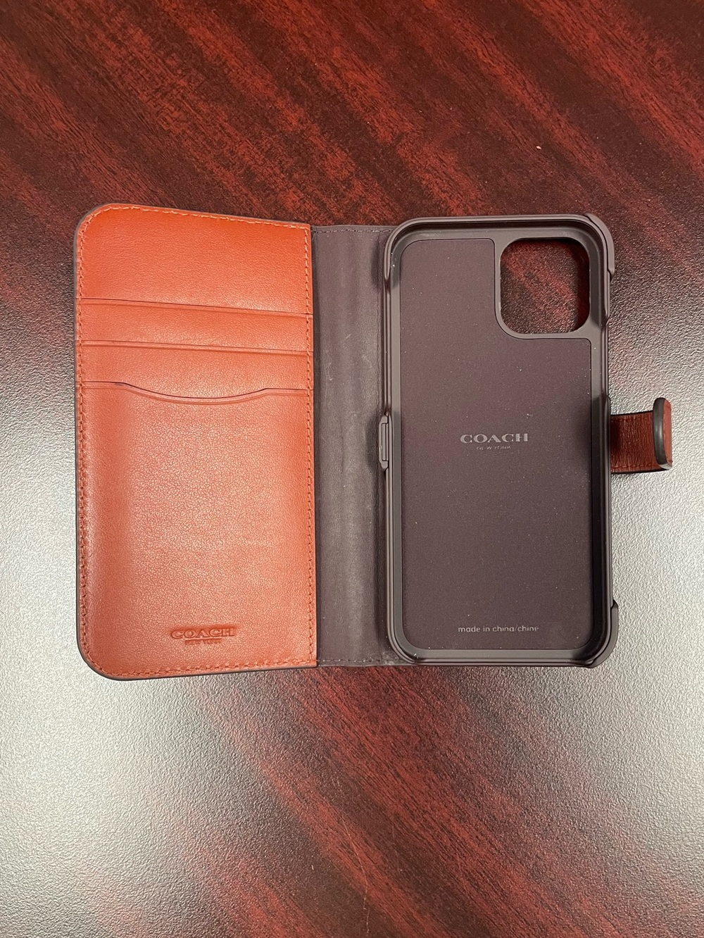 Coach iPhone 12 Phone Case Signature Canvas Folio Wallet Case - Picture 3 of 4